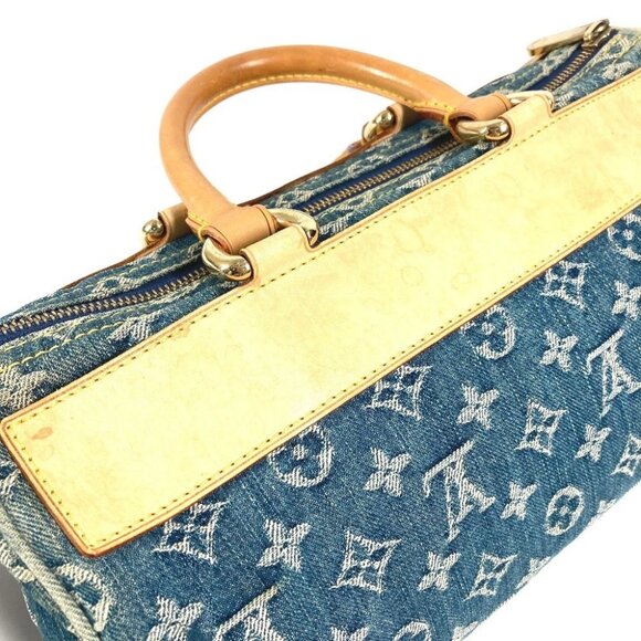 LOUIS VUITTON MonogramDenim Neo Speedy Bag Mini Duffle Bag Hand Bag - Picture 7 of 15